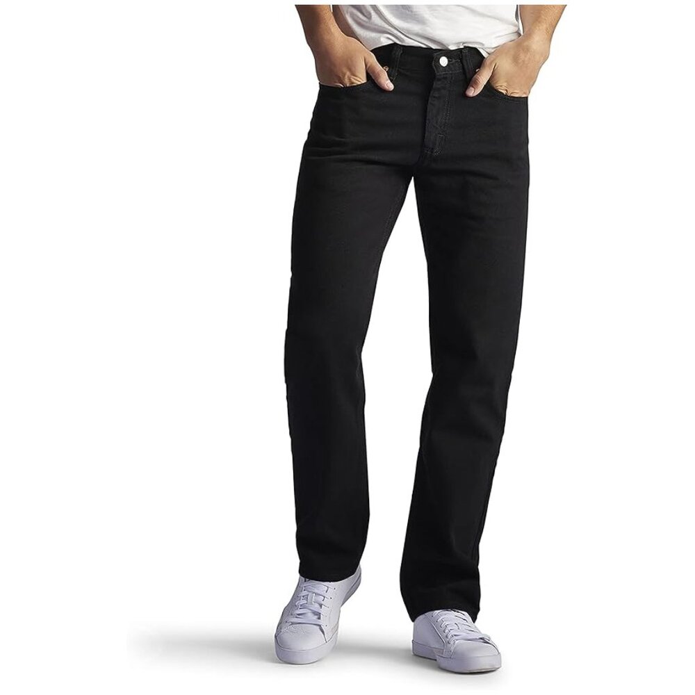 NWT Lee Men's Regular Fit Straight Leg Jean Black 33x32
